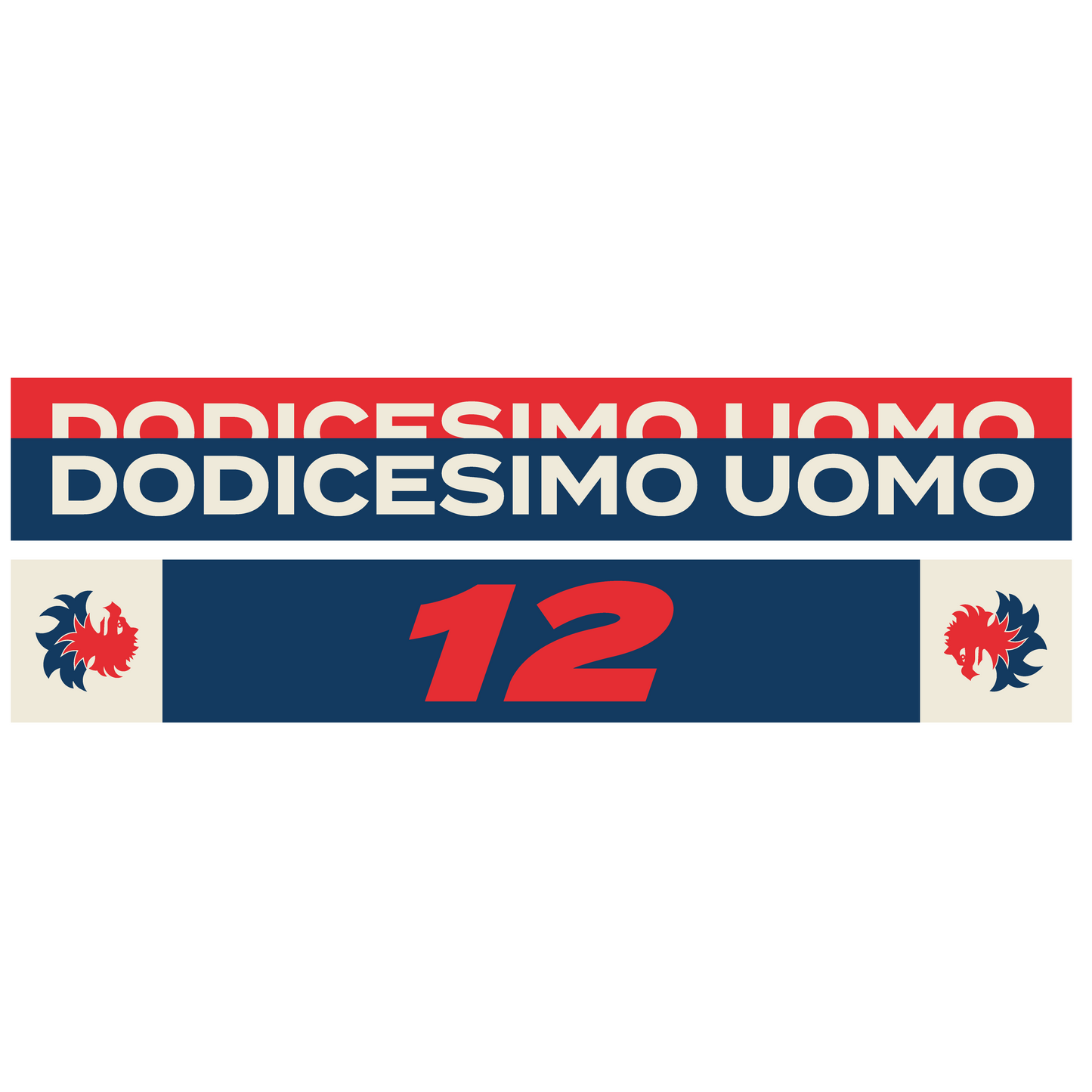 Sciarpa Genoa OTLN Dodicesimo Uomo