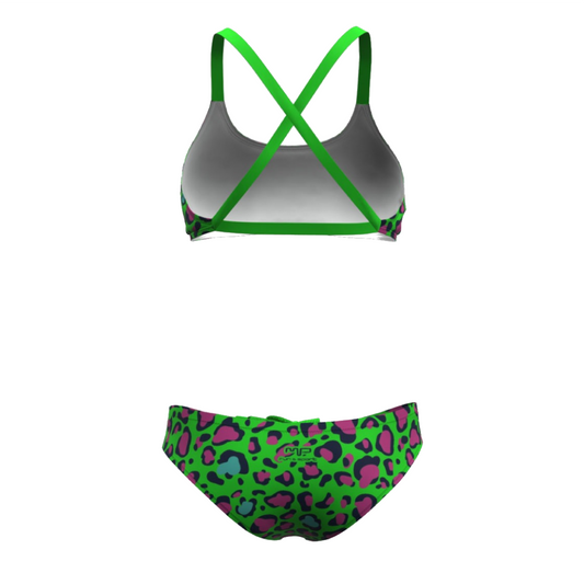 Bikini Sport Leopard Fluo